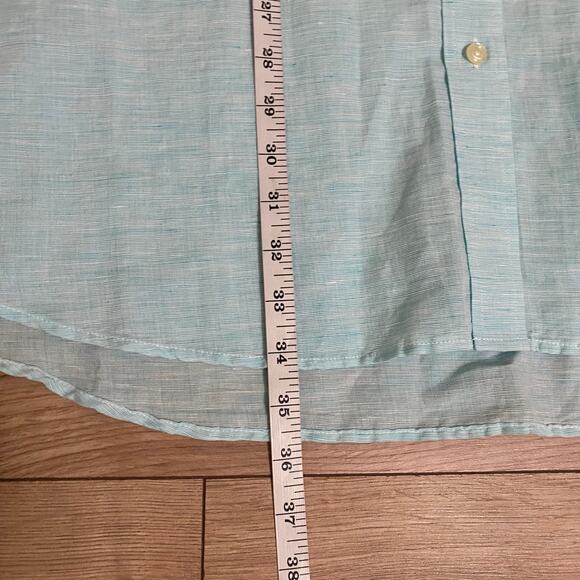 Chaps Linen Blend Button Down Shirt Mens XXL - Picture 6 of 6